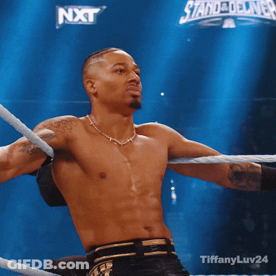 Shirtless Wrestler In NXT Ring GIF