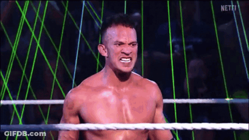 Shirtless Wrestler In Ring GIF