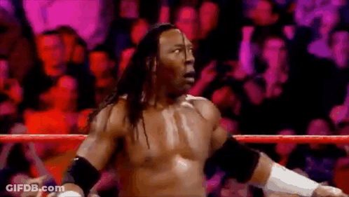Shirtless Wrestler In Wrestling Ring GIF