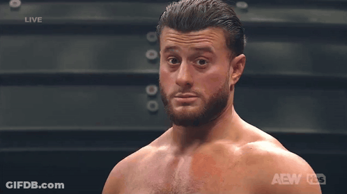 Shirtless Wrestler On AEW Live Show GIF
