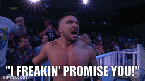 Shirtless Wrestler Saying Freakin Promise You GIF