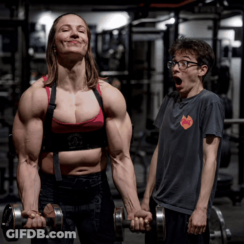 Shirtless Wrestler Saying I Smell Gainz GIF