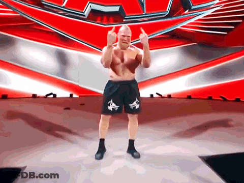 Shirtless Wrestler Showing Middle Finger GIF