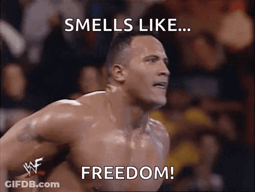 Shirtless Wrestler Smells Like ... Freedom GIF