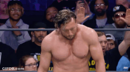 Shirtless Wrestler Waving To Crowd GIF
