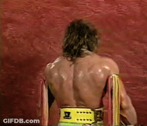 Shirtless Wrestler With Face Paint Screaming GIF