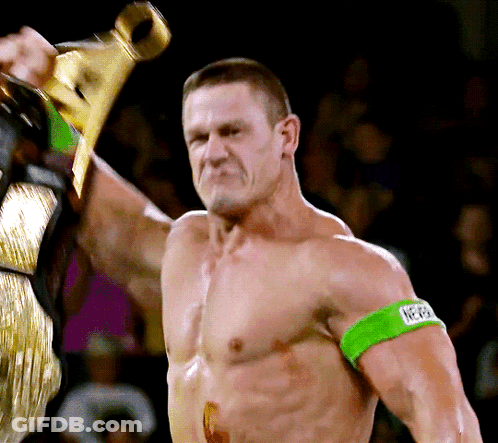 Shirtless Wrestler With Green Arm Band Saying NBP GIF