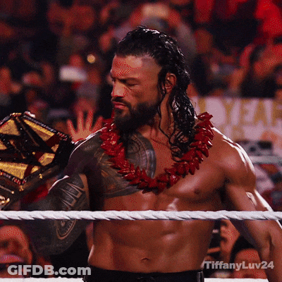 Shirtless Wrestler With Lei In Ring Tiffanyluv24 GIF