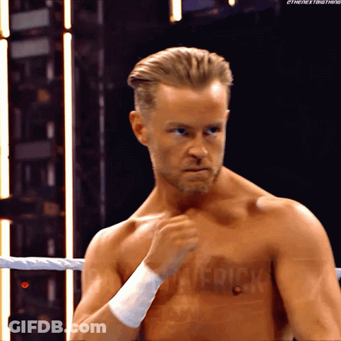 Shirtless Wrestler With Maverick Chest GIF