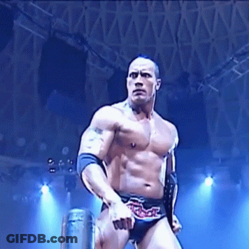 Shirtless Wrestler With Rock Belt GIF