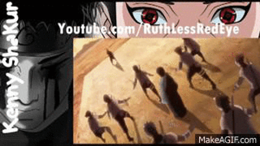 Shisui Fighting Danzo's Anbu Using Katon Jutsu GIF