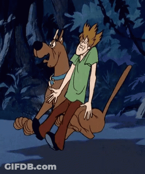Shivering Dog Shaggy Rogers And Scooby Doo GIF