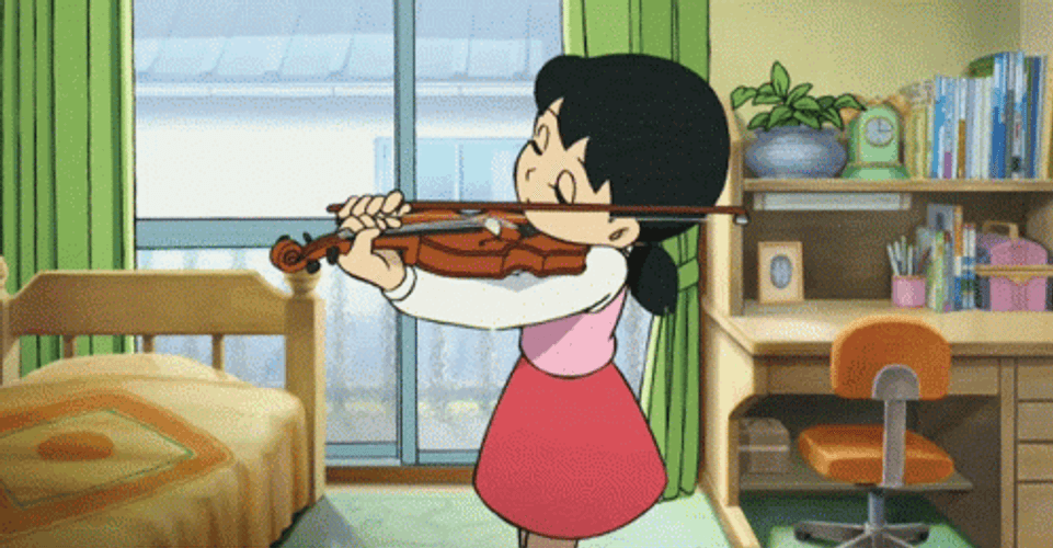 Shizuka Minamoto Worlds Smallest Violin GIF