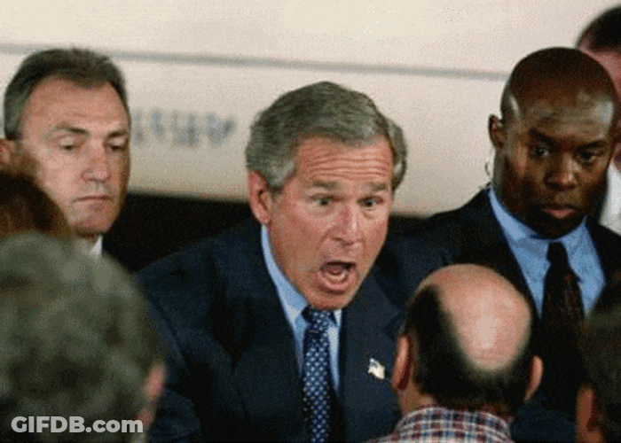 Shock George Bush Shoe GIF