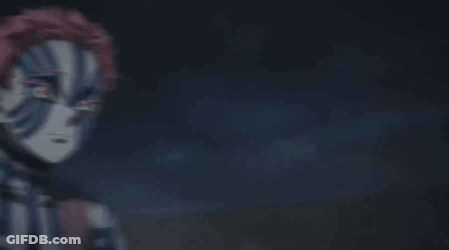 Shocked Akaza GIF