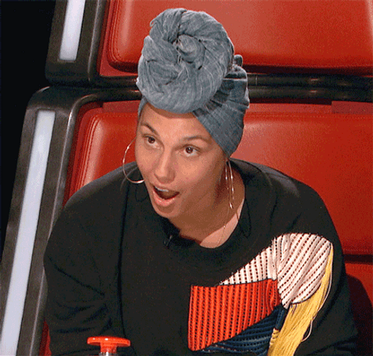 Shocked Alicia Keys The Voice GIF