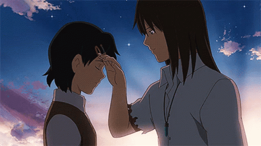 Shocked Asuna Watase Forehead Kiss Shun GIF