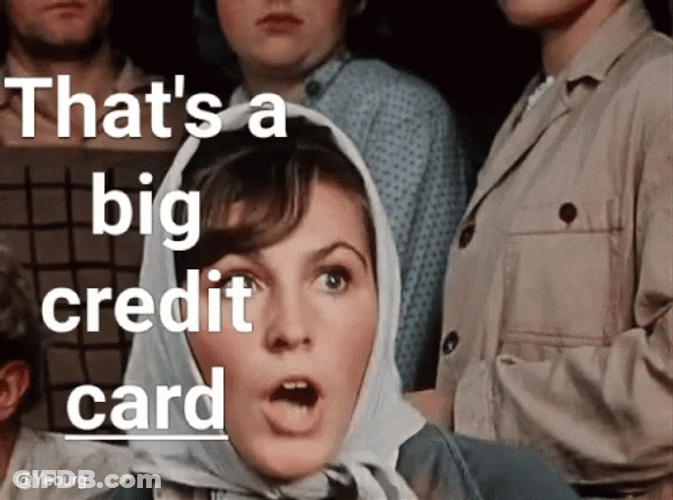 Shocked Credit Card Vintage Commercial GIF