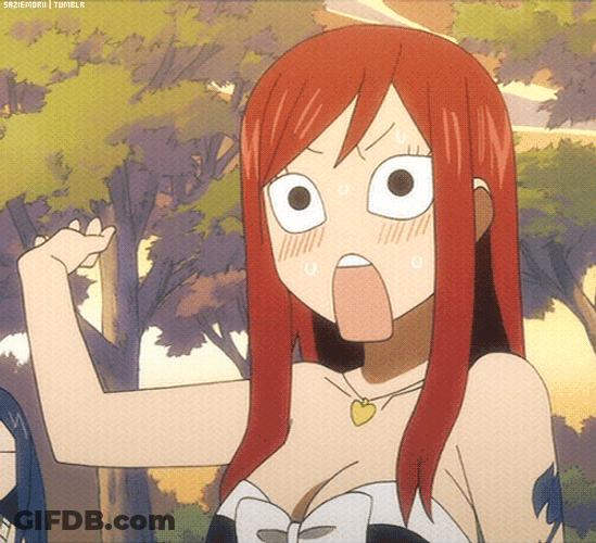 Shocked Cute Erza Scarlet Titania GIF