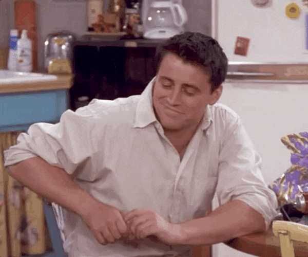 Shocked Delayed Joey Friends GIF