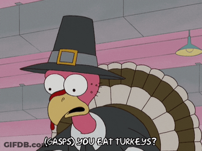 Shocked Eating Turkey Meme GIF