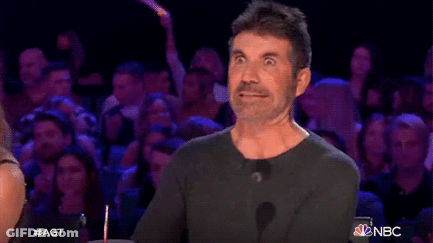 Shocked Eek Simon Cowell GIF
