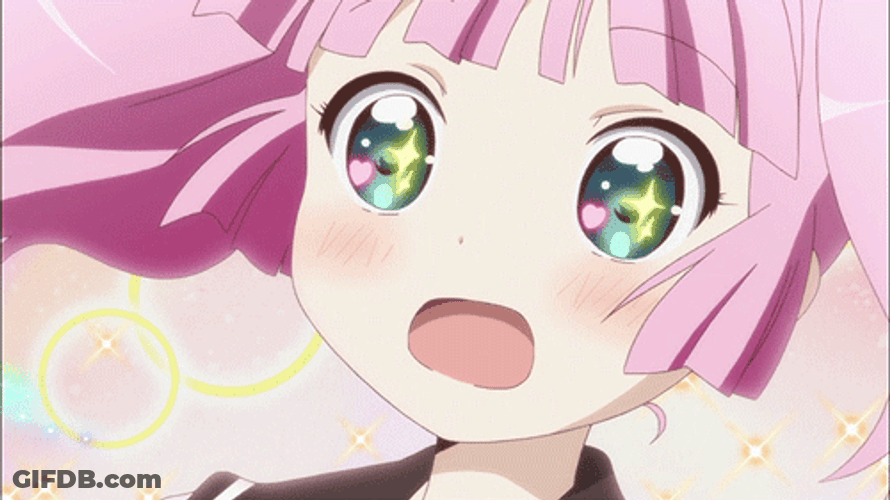 Shocked Face Anime Heart Eyes GIF