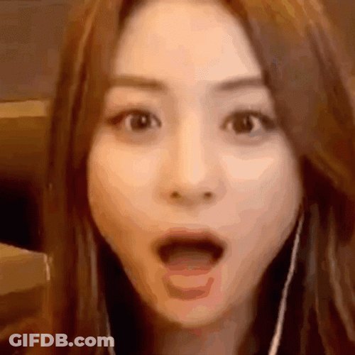 Shocked Face Asian Girl GIF