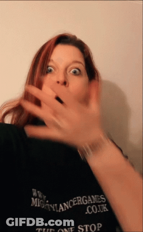 Shocked Face Covering Mouth GIF