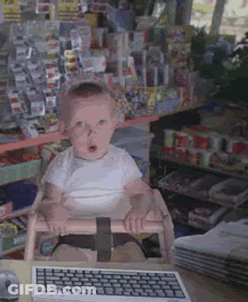 Shocked Face Cute Baby GIF