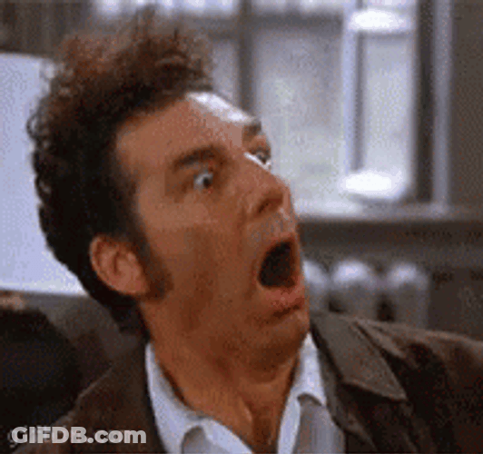 Shocked Face Kramer Seinfeld GIF