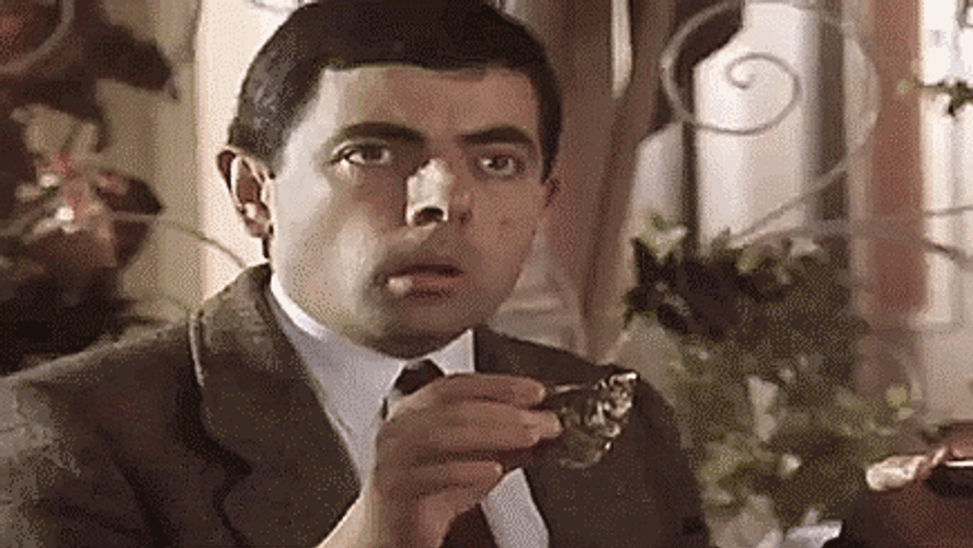 Shocked Face Mr Bean GIF