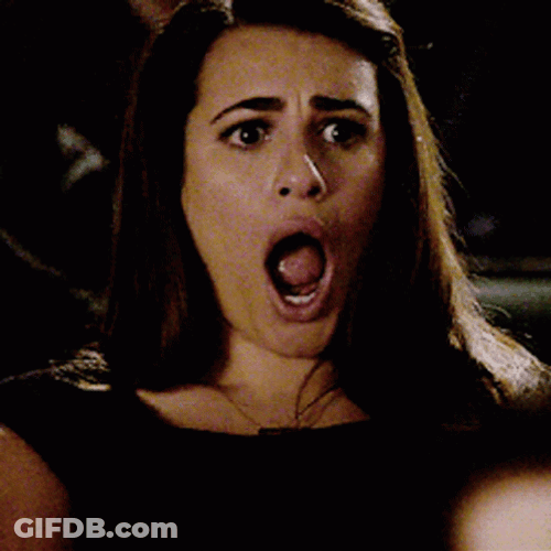 Shocked Face Rachel Berry GIF