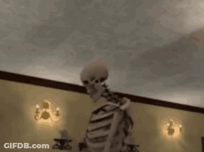 Shocked Funny Skeleton GIF