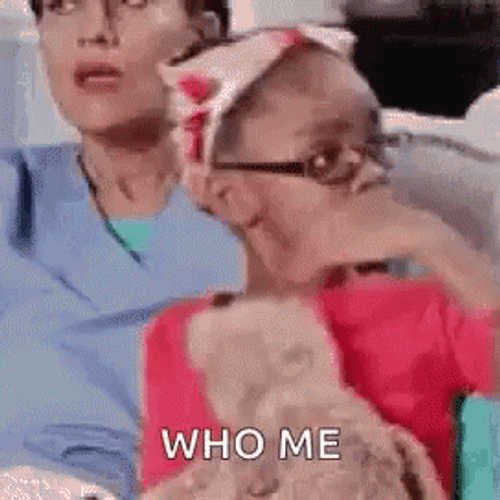 Shocked Gurl Who Me GIF