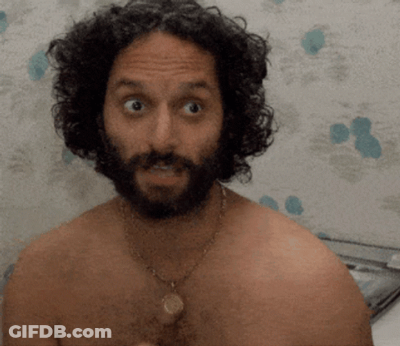 Shocked Guy Eating Glizzy GIF