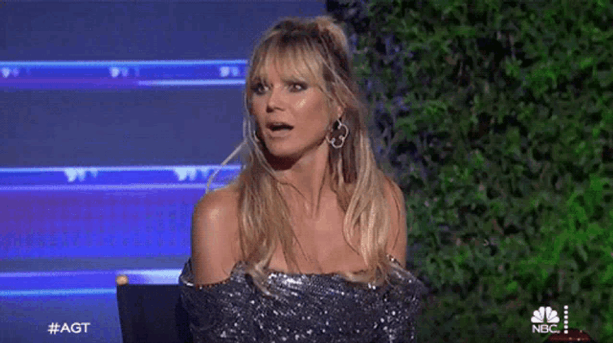 Shocked Heidi Klum GIF