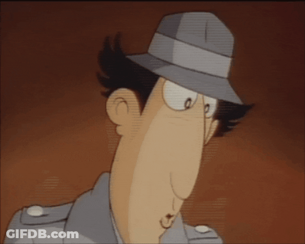 Shocked Inspector Gadget GIF