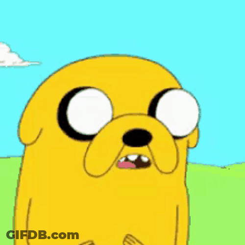 Shocked Jake Adventure Time Gasp GIF