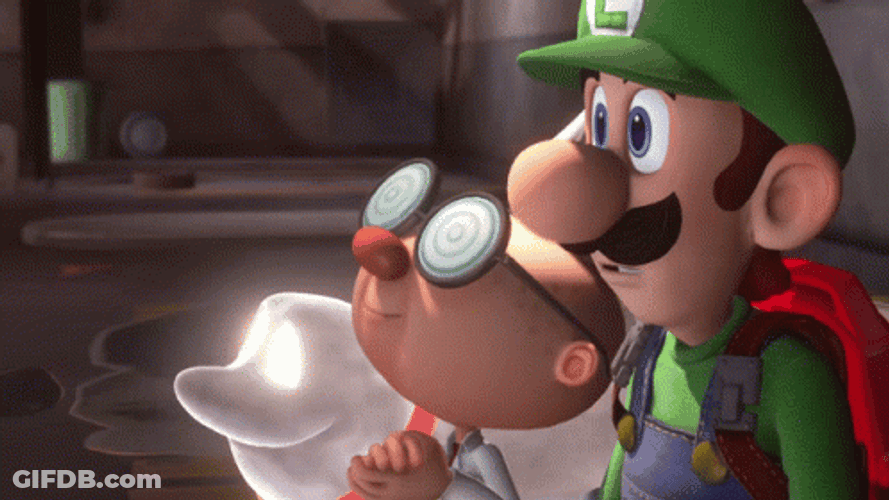 Shocked Luigi Open Mouth Reaction GIF