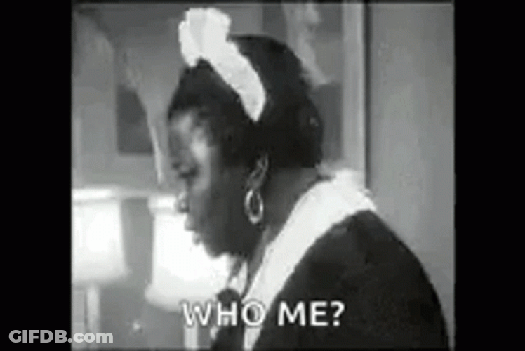 Shocked Maid Who Me GIF