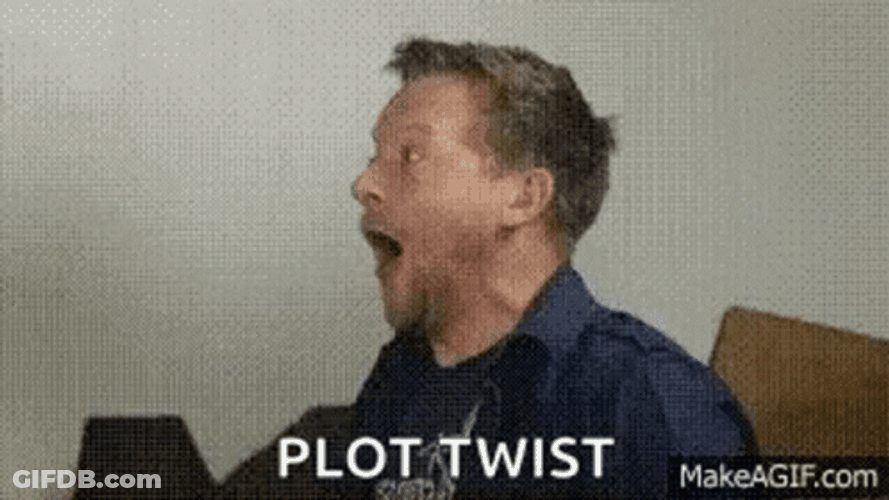 Shocked Man Plot Twist GIF