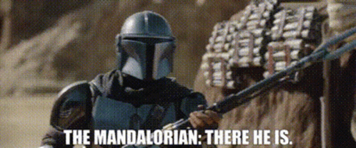 Shocked Mandalorian Soldier GIF