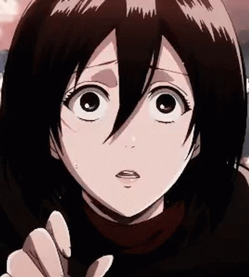 Shocked Mikasa Ackerman GIF