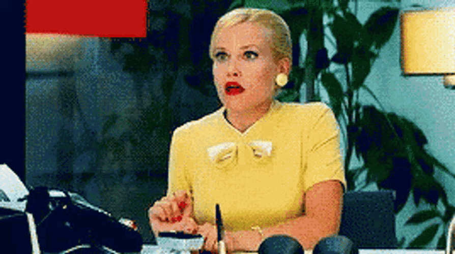 Shocked Office Girl Faint GIF