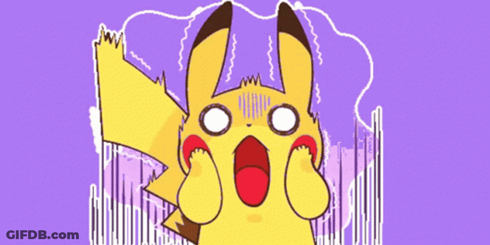 Shocked Pikachu Cartoon GIF
