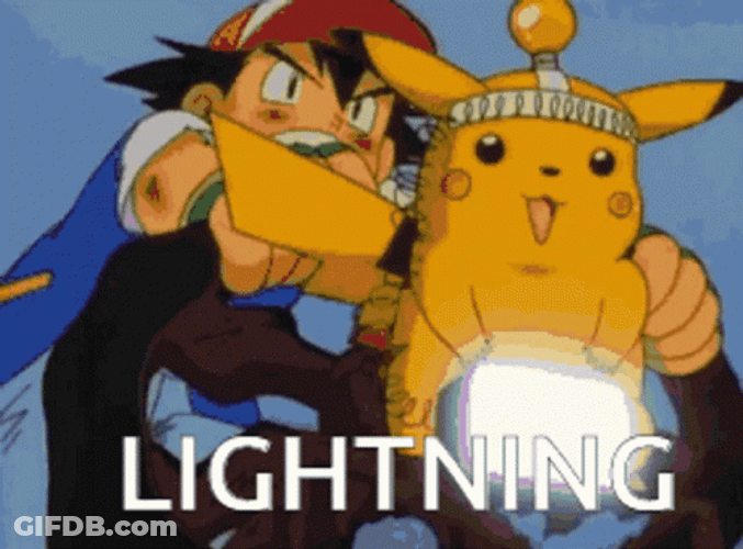 Shocked Pikachu Lightning GIF