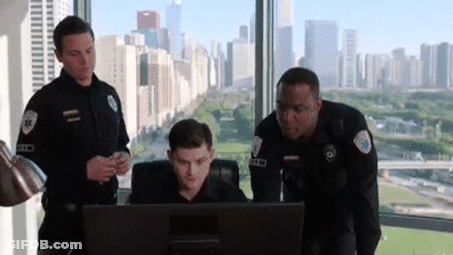 Shocked Policemen Oh My God GIF