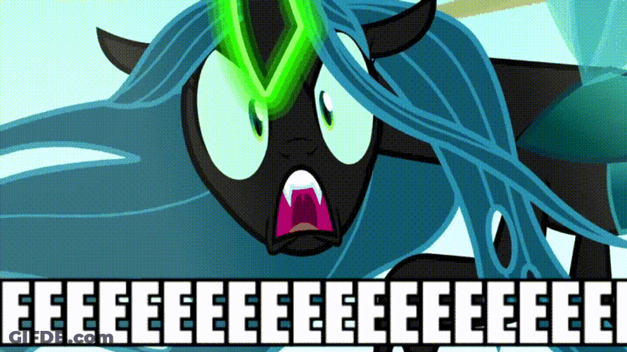 Shocked Queen Chrysalis Reeee GIF