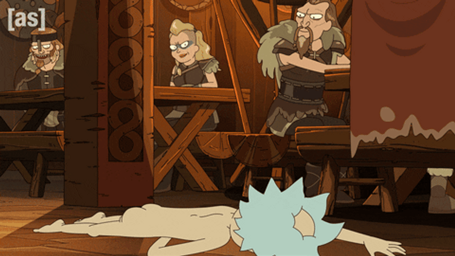 Shocked Rick Sanchez Naked GIF